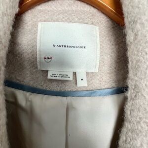 Cream wool oversized coat from Anthropologie.